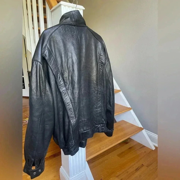 Vintage Montee Leather Bomber Jacket| XL - Picture 2 of 13